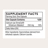 THORNE Calcium Supplement 250mg DimaCal DiCalcium Malate back view