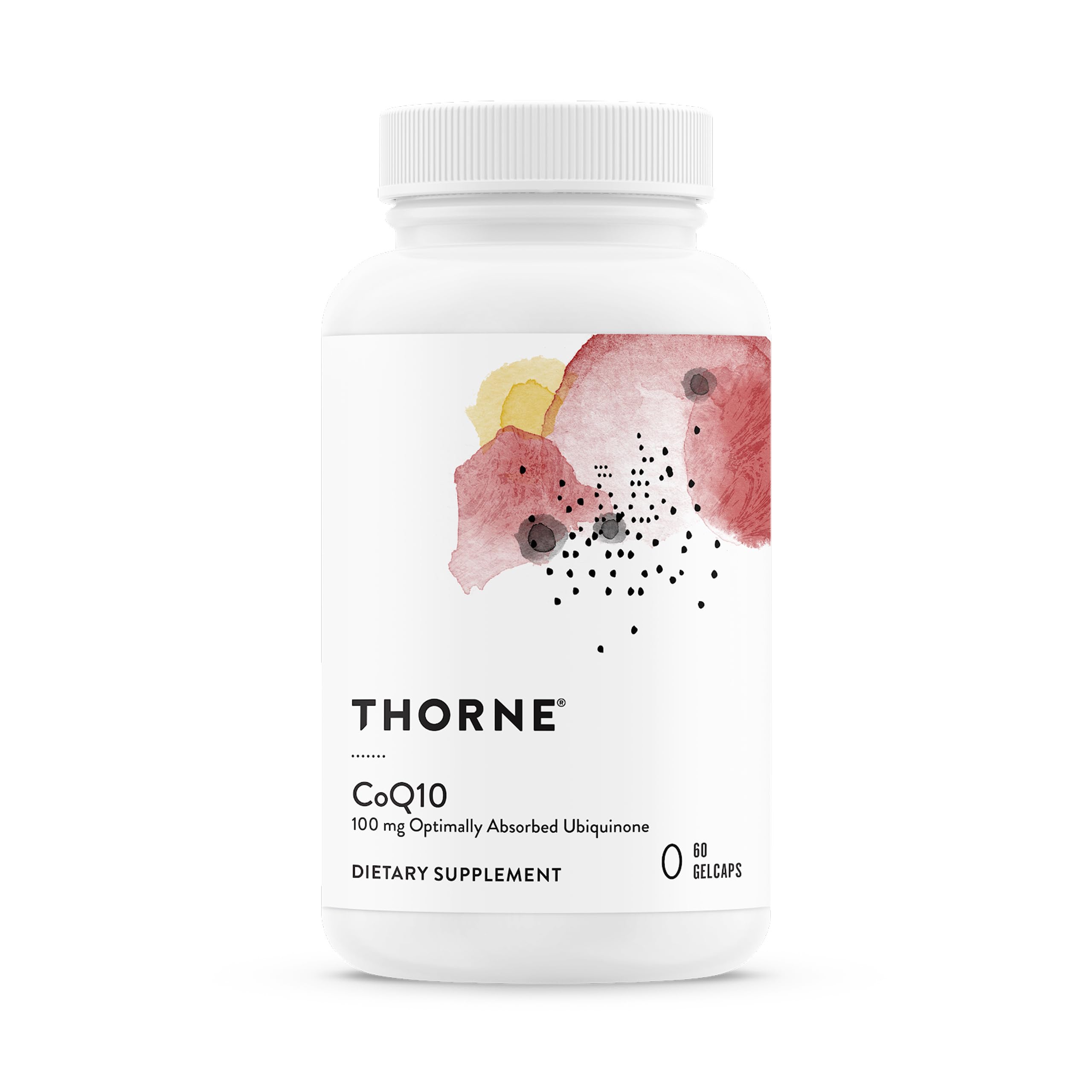 THORNE CoQ10 100mg Gelcaps front view with packaging