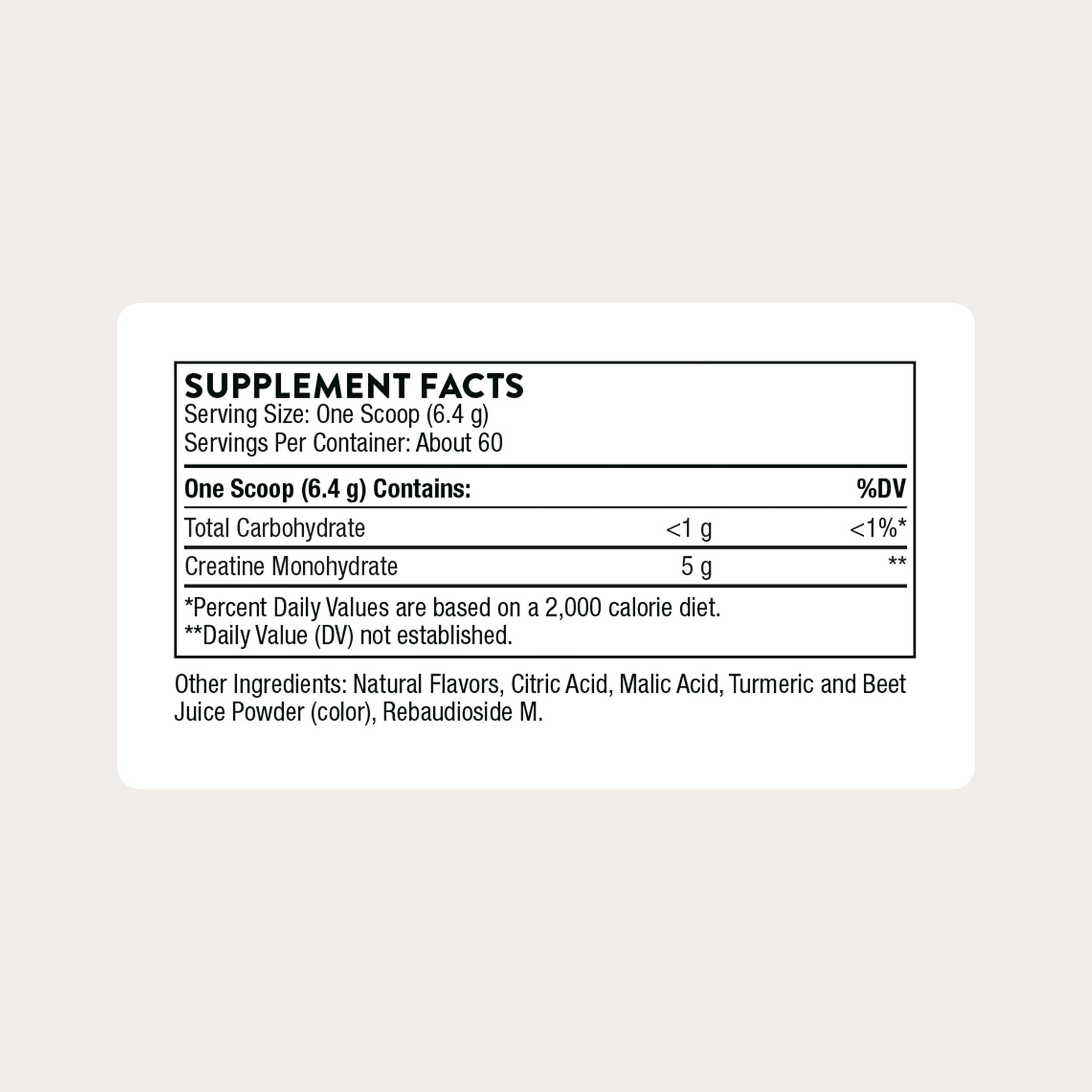 THORNE Creatine Monohydrate 5g Powder packaging