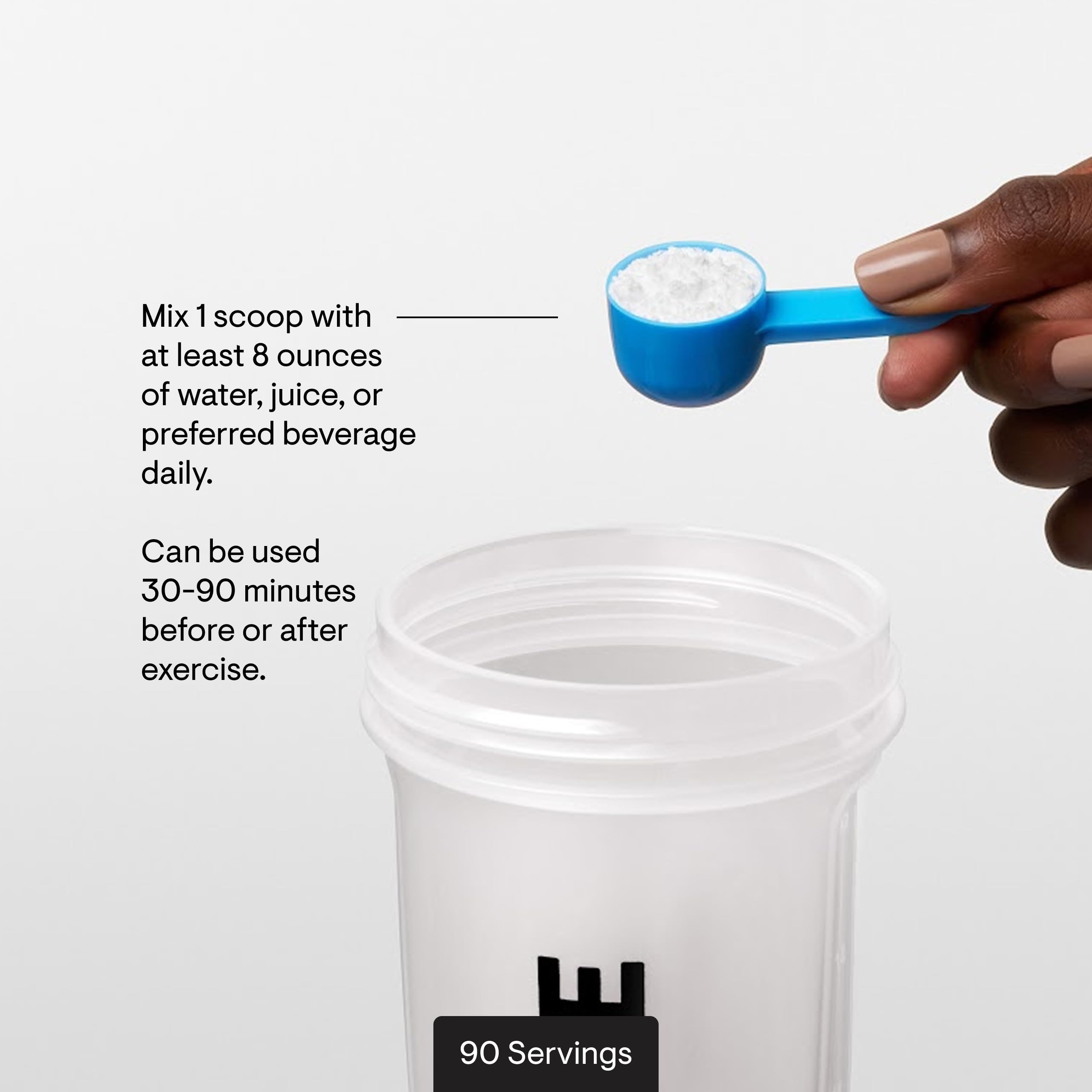 THORNE Creatine Monohydrate Powder container with a measuring scoop