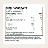 THORNE Creatine Powder 431g back view with nutritional information