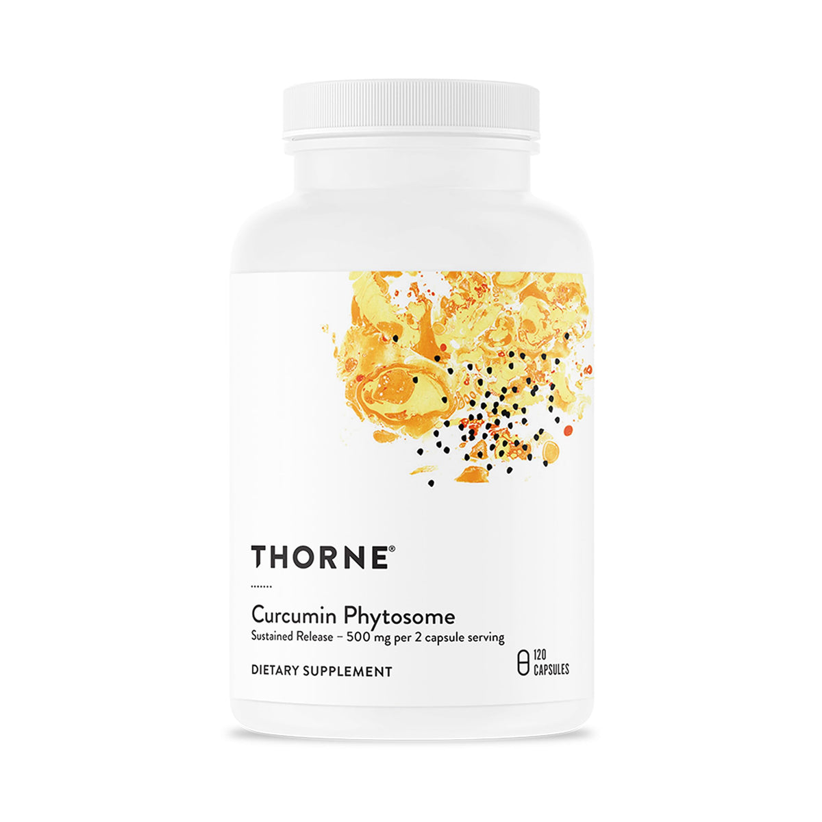 THORNE Curcumin Supplement 500mg Meriva Capsules front view