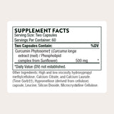 THORNE Curcumin Supplement 500mg Meriva Capsules side view