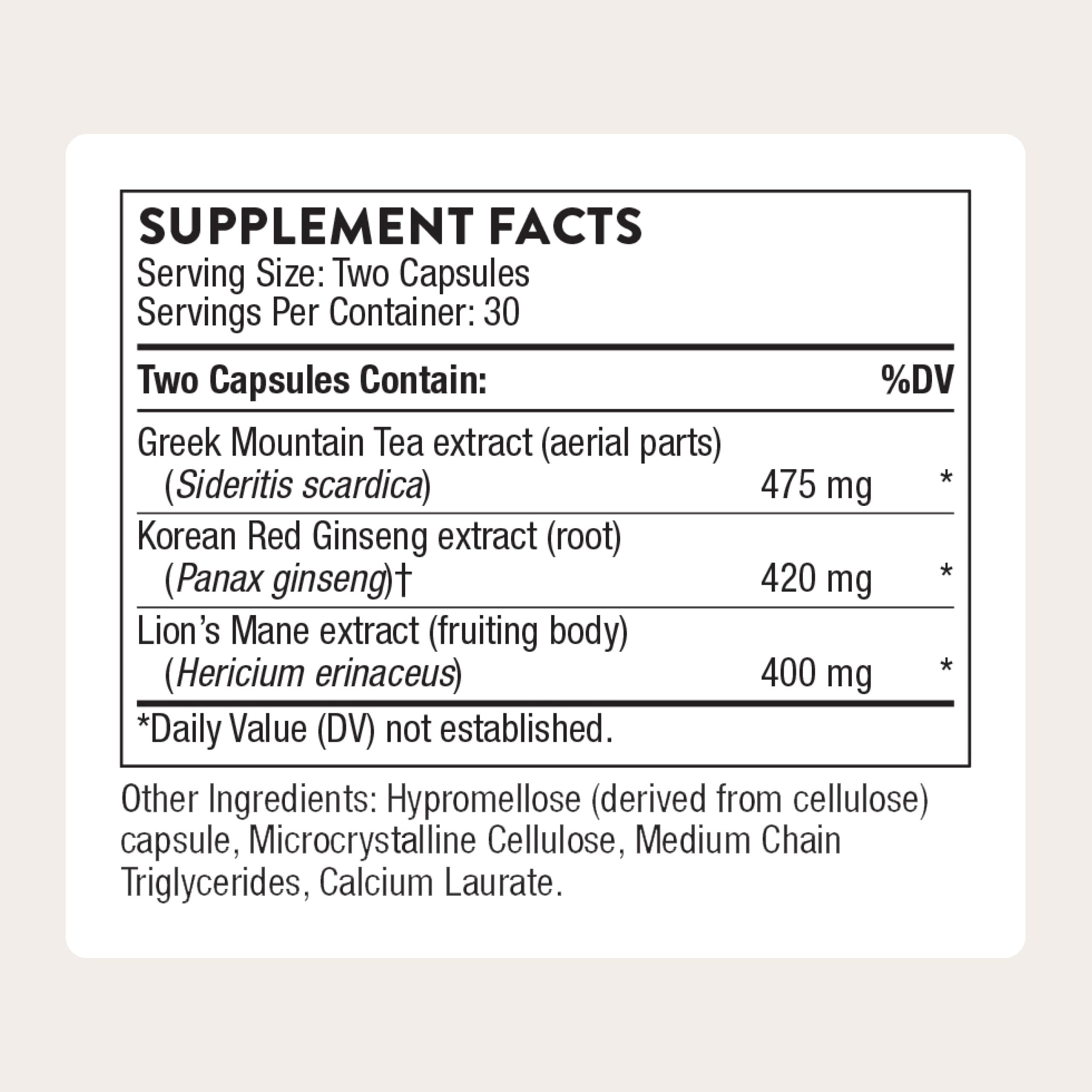 THORNE Ginseng Plus Daily Supplement bottle with label