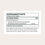 THORNE Green Tea Phytosome Capsules 250mg side view