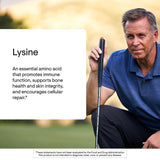THORNE L-Lysine 500mg Supplement back view with ingredient list