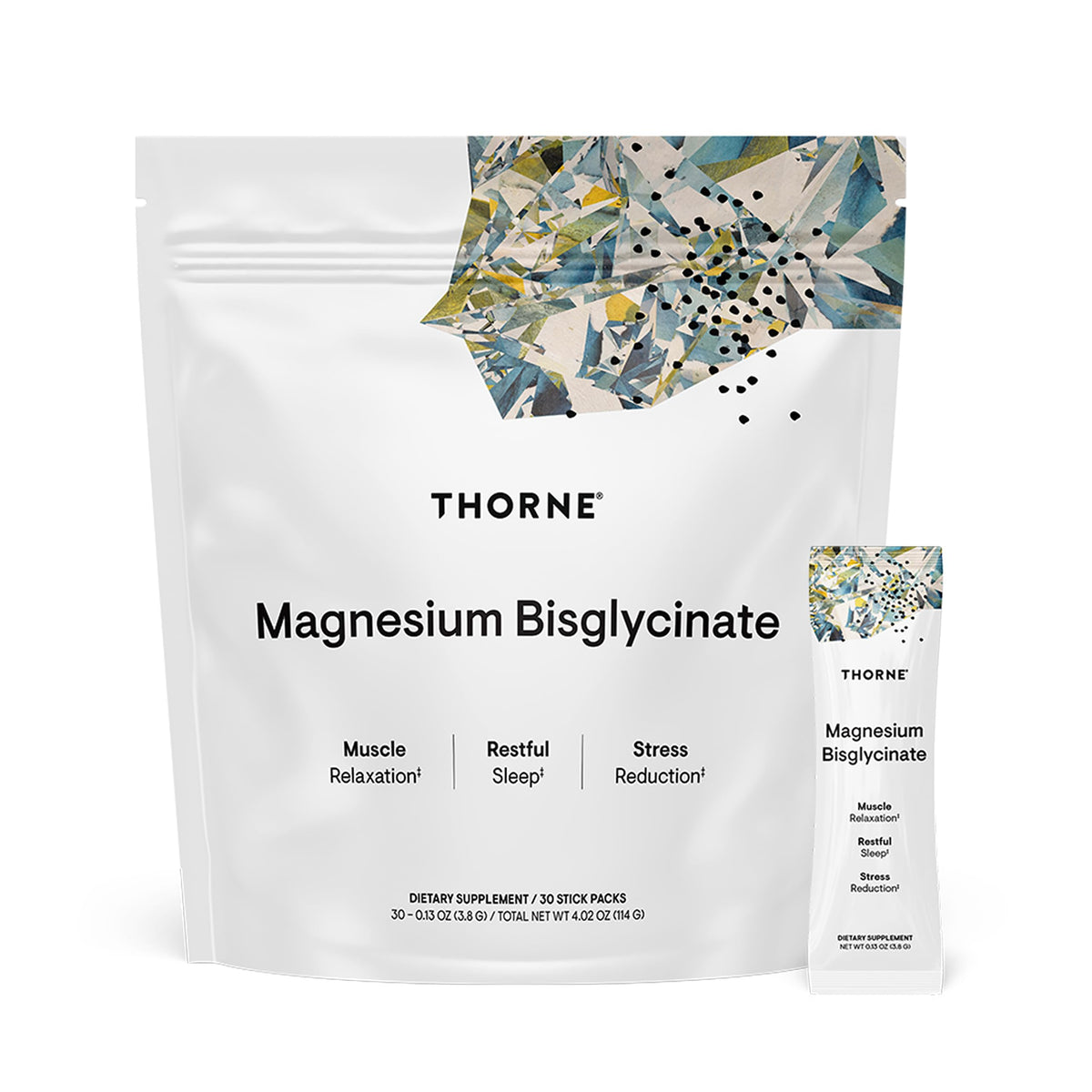 THORNE Magnesium Bisglycinate supplement front view