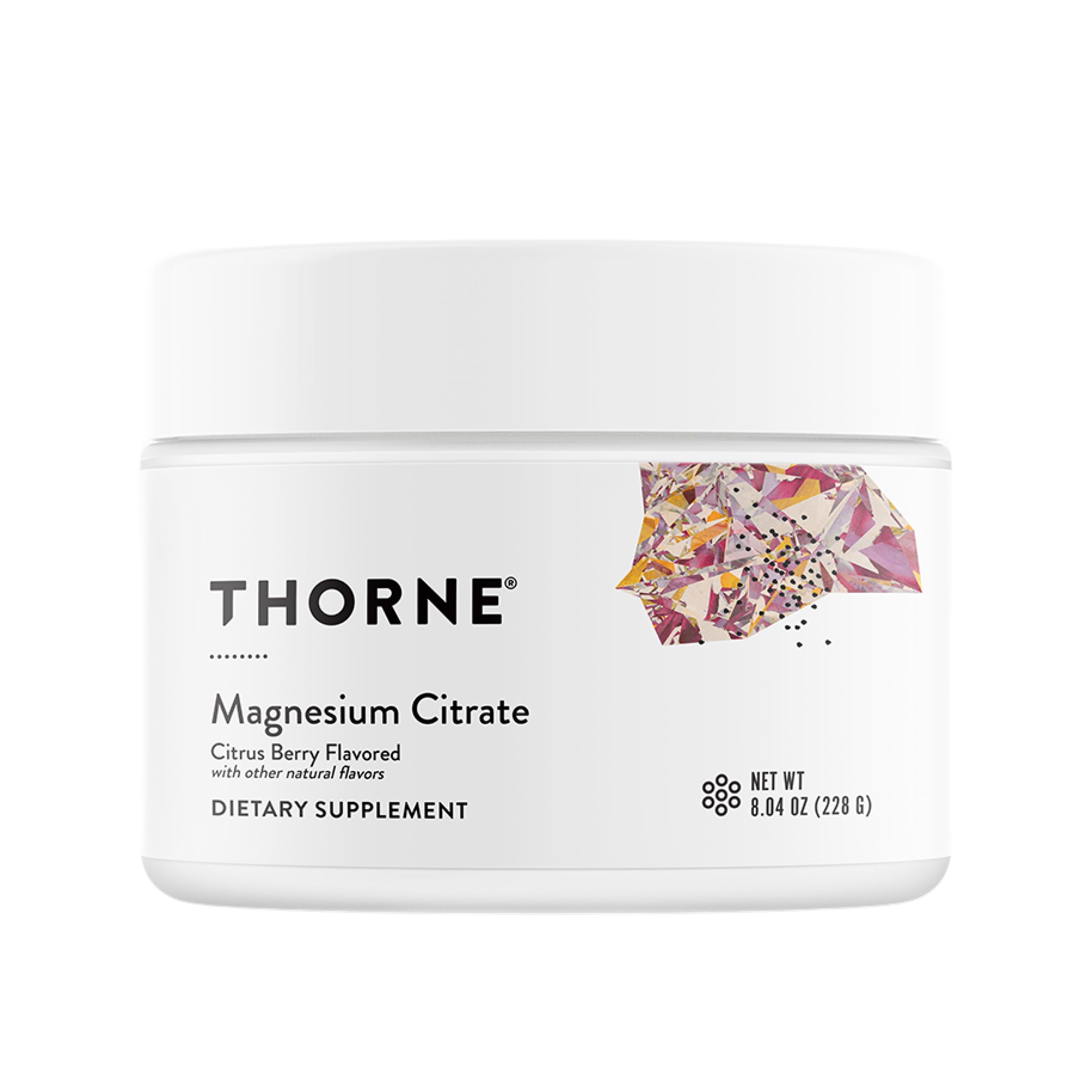 THORNE Magnesium Citrate Powder 250mg Citrus Berry front view
