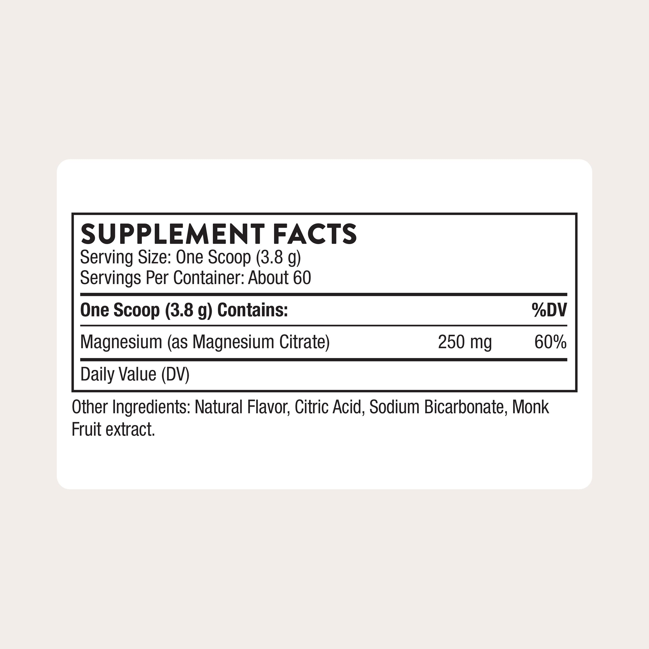 THORNE Magnesium Citrate Powder 250mg Citrus Berry packaging