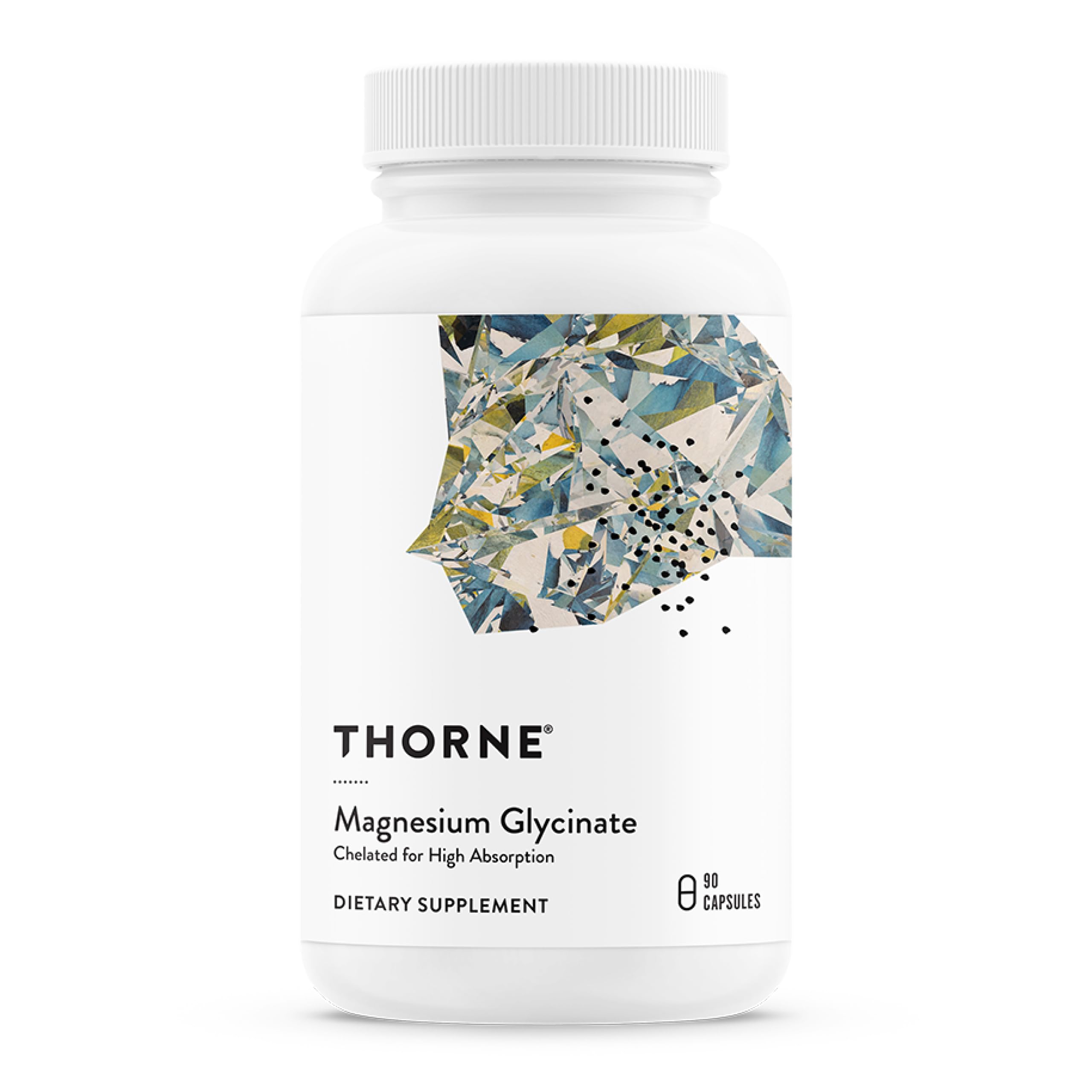 THORNE Magnesium Glycinate 120mg supplement front view