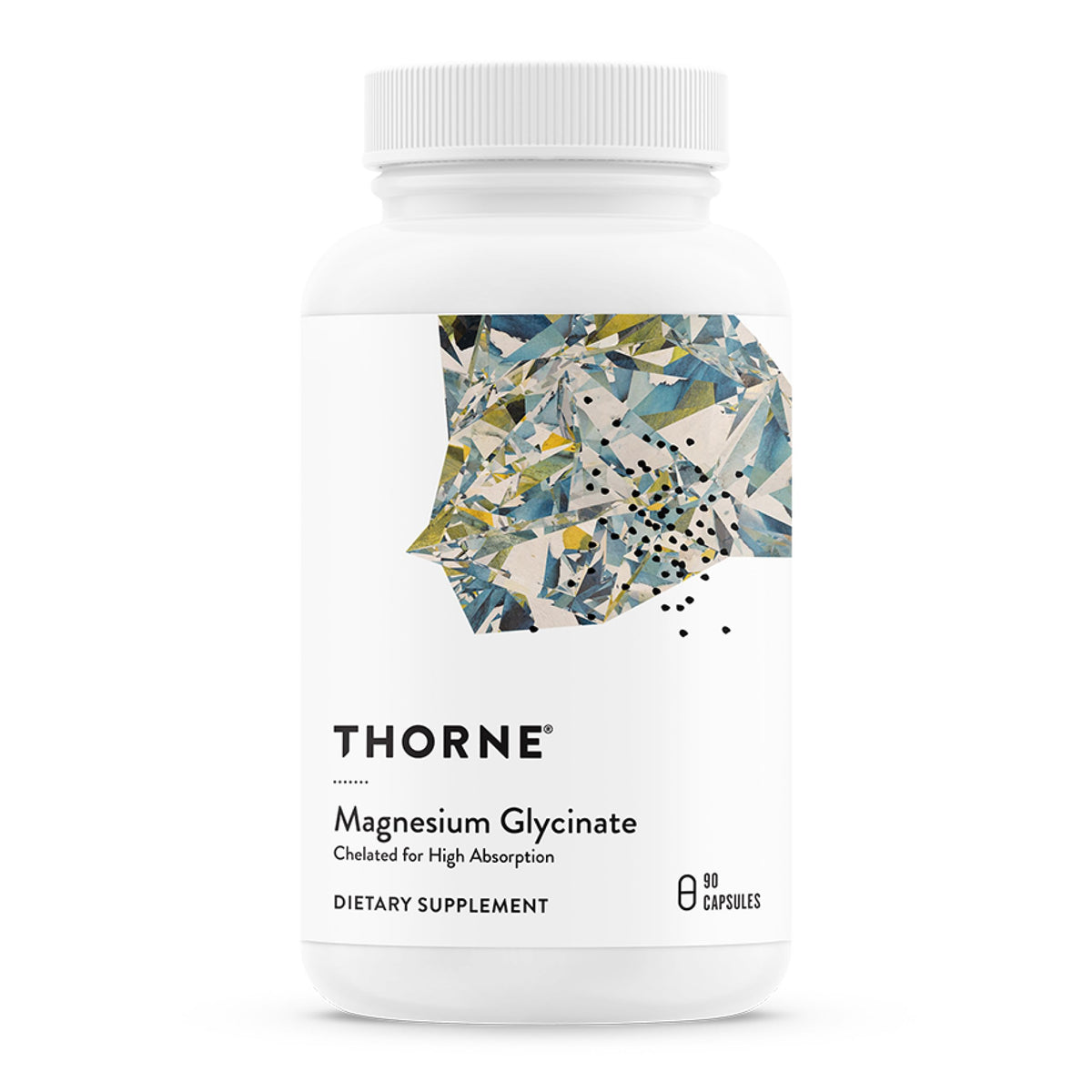 THORNE Magnesium Glycinate 120mg supplement front view