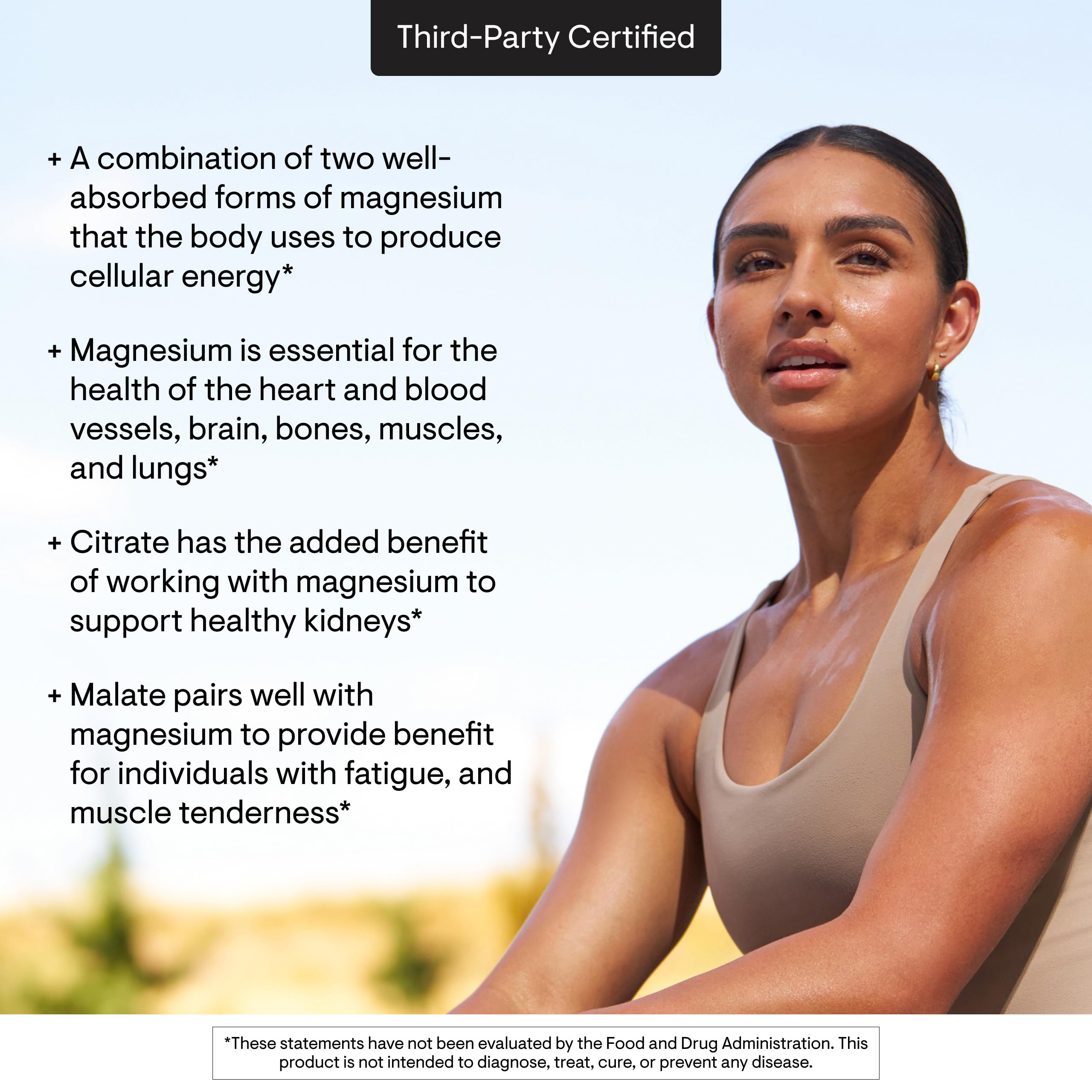 THORNE Magnesium Supplement 135mg label details