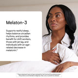 THORNE Melaton-3 3 mg Melatonin Supplement side view of capsule bottle