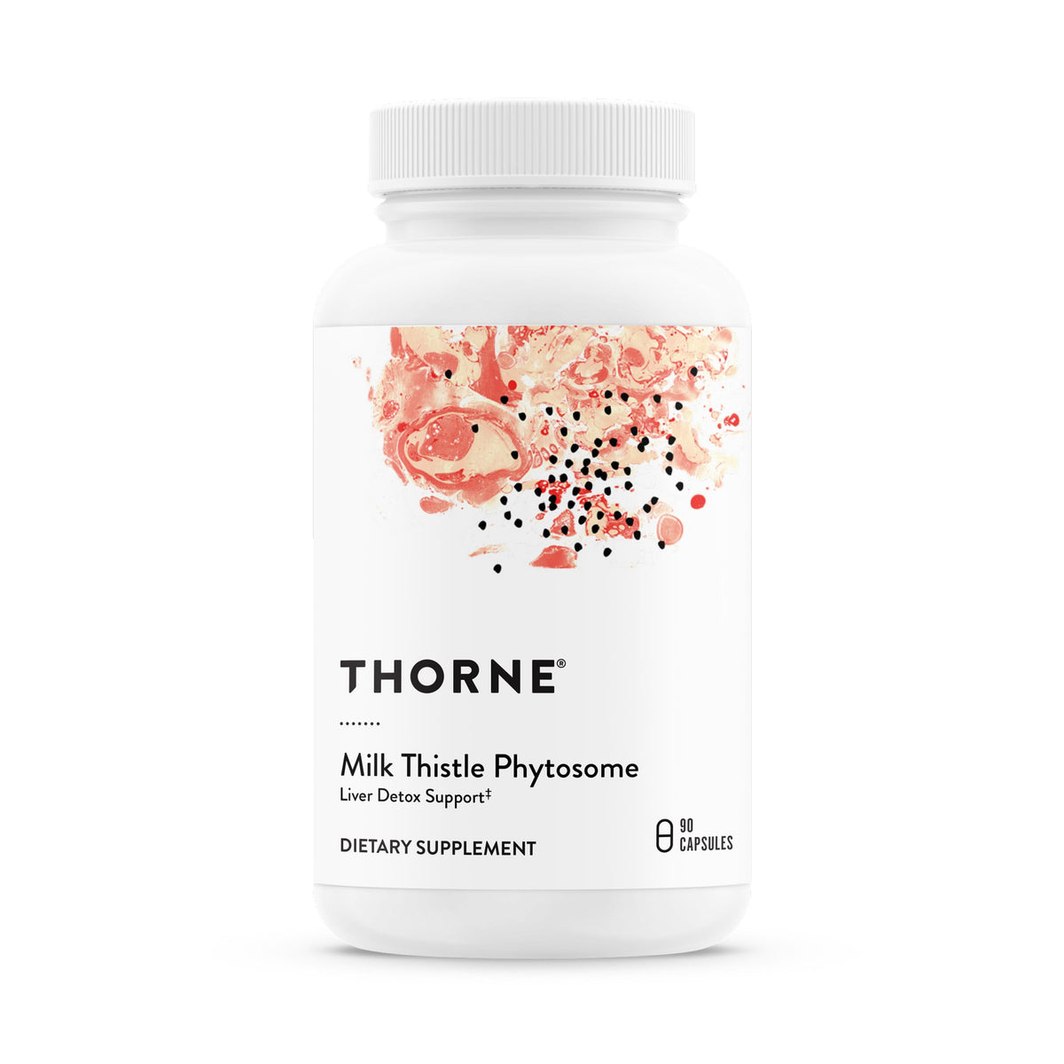 THORNE Milk Thistle Supplement 180mg Silybin Phytosome capsule front view