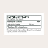 THORNE N-Acetyl-L-Cysteine 500mg Capsules side view