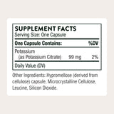 THORNE Potassium Citrate Supplement 99mg side view