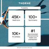 THORNE Quercetin Supplement 250mg capsule bottle with a glass of water