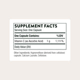 THORNE Vitamin C 1000mg Capsules side view