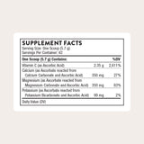 THORNE Vitamin C Powder back view with ingredient list