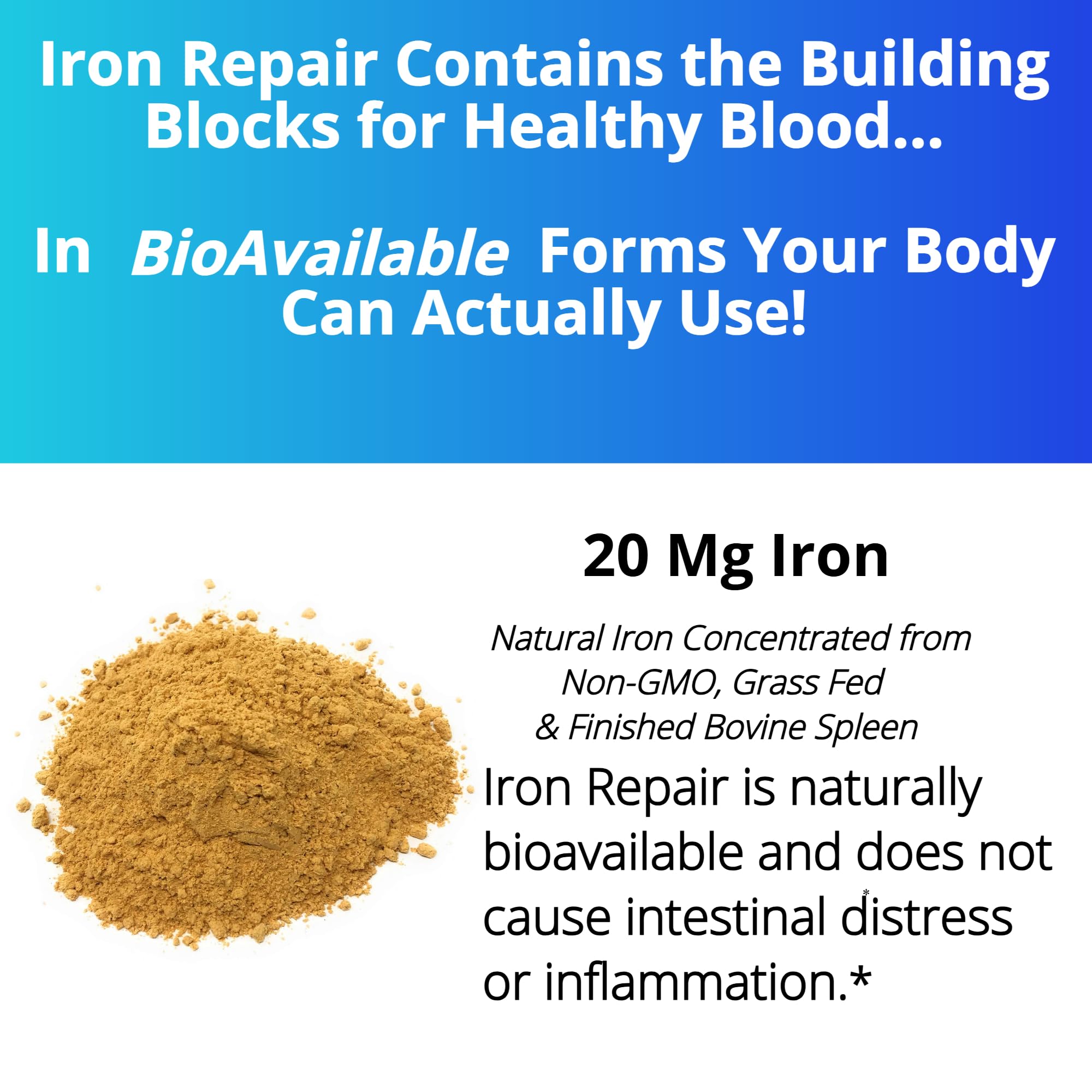 Three Arrows Iron Repair natural iron supplement packaging