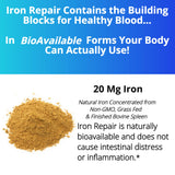 Three Arrows Iron Repair natural iron supplement packaging