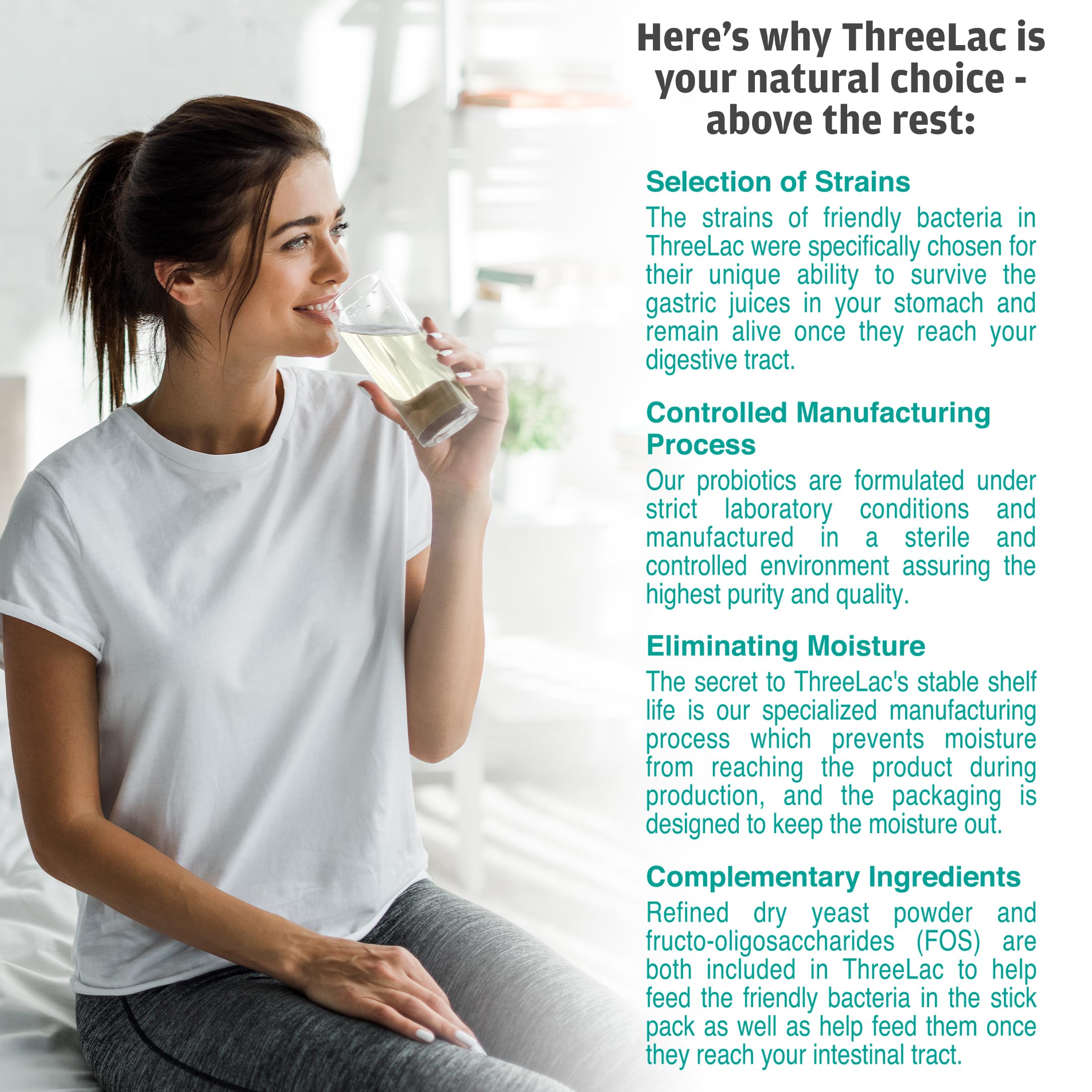 ThreeLac Probiotic Drink Mix lifestyle scene with family