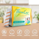 ThreeLac Probiotic Drink Mix packet with ingredients list