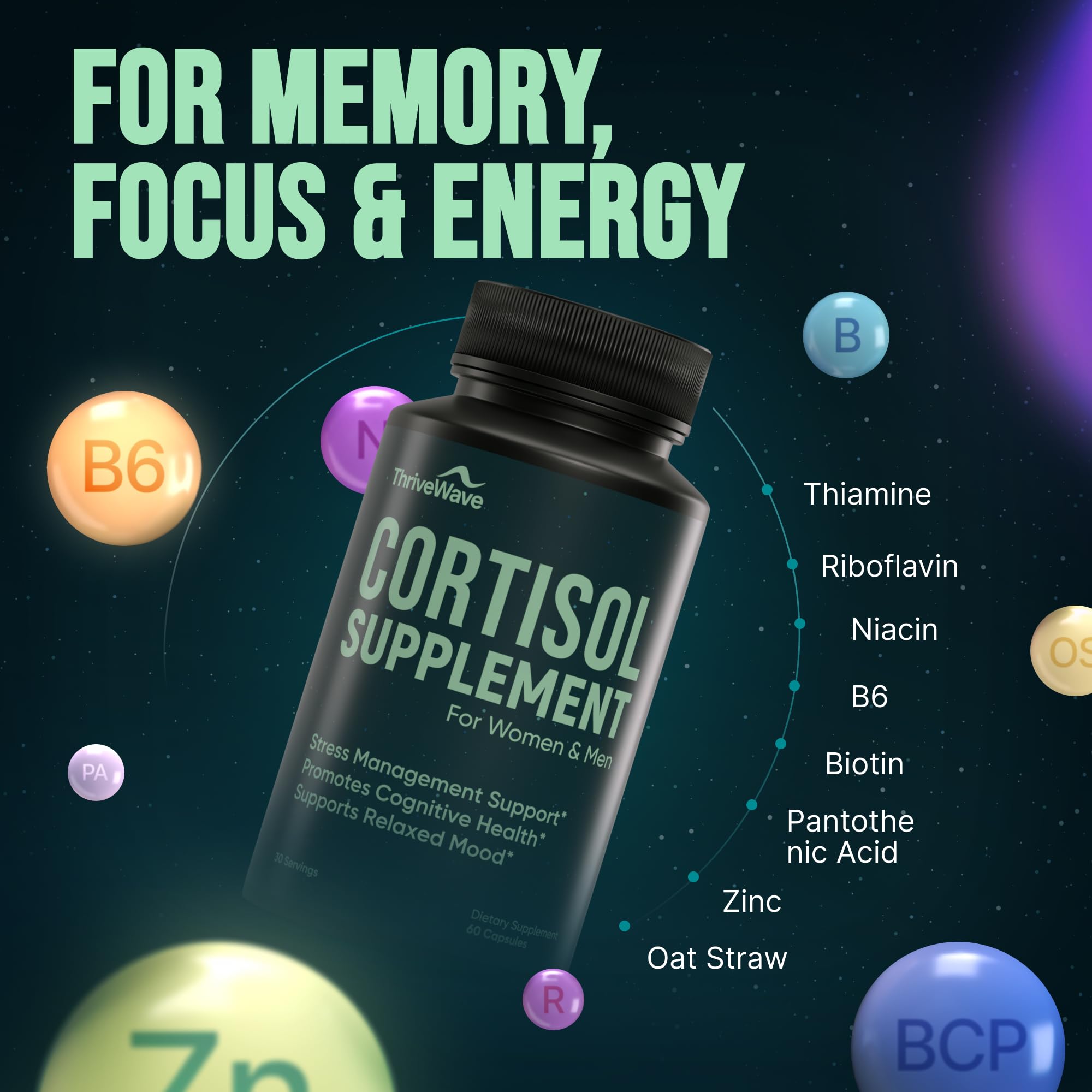 ThriveWave Bacopa Monnieri Supplement ingredients list