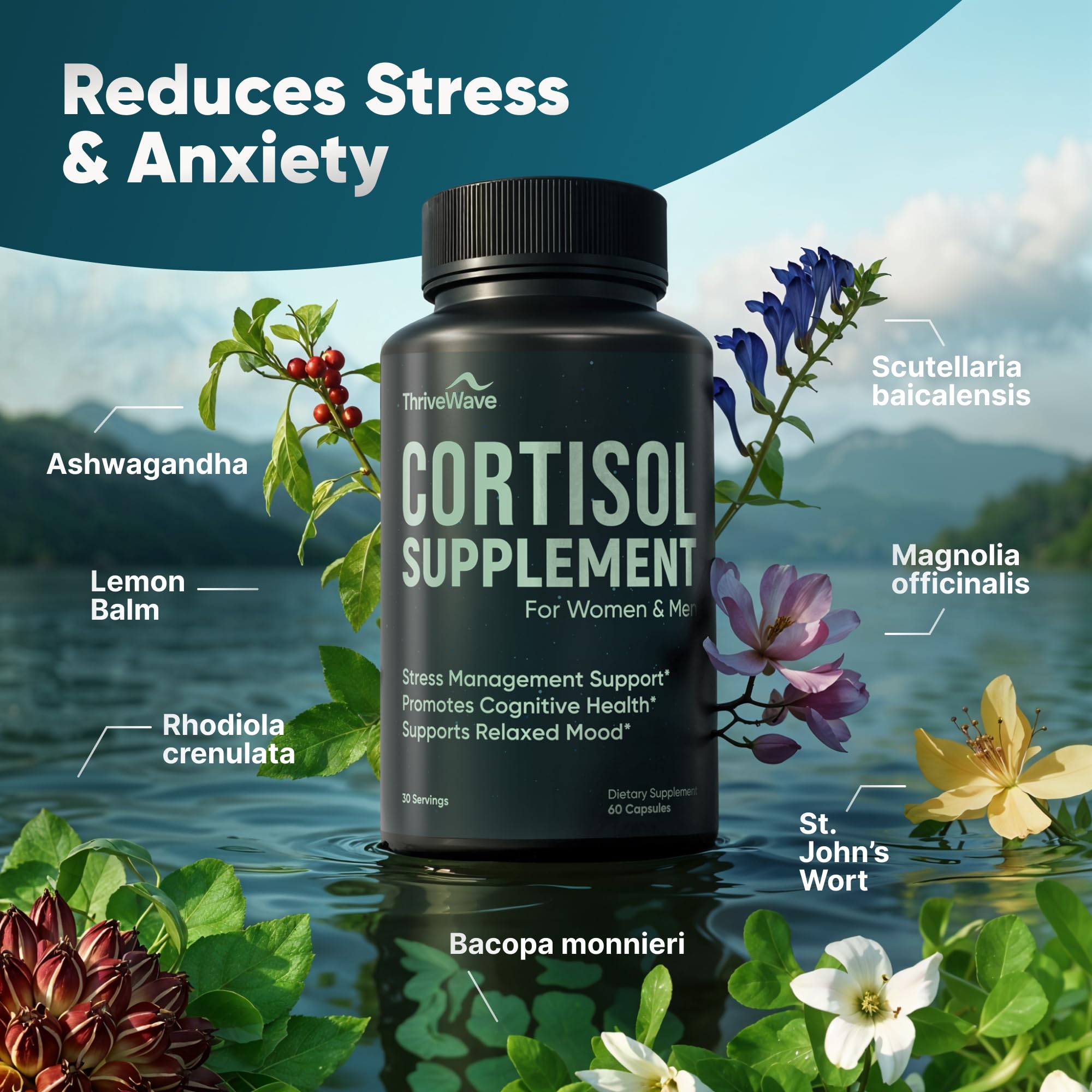 ThriveWave Bacopa Monnieri Supplement nutritional information
