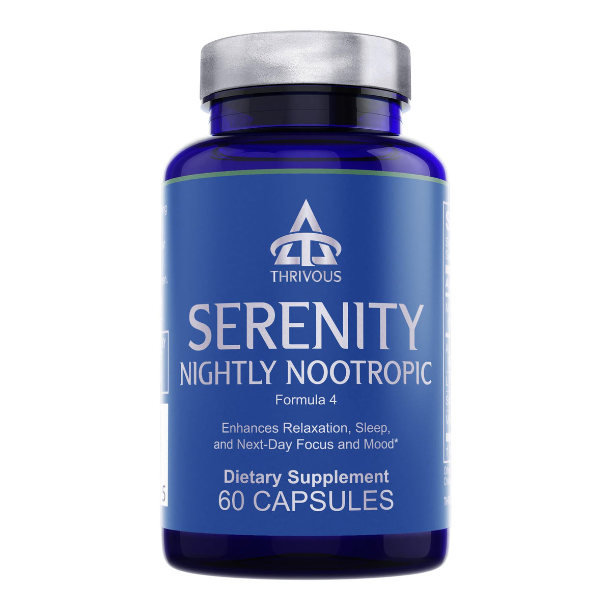 Thrivous Serenity Nightly Nootropic 60 Capsules front view