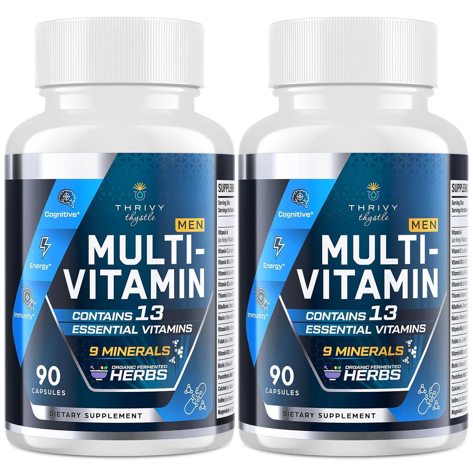 ThrivyThystle Men's Multivitamin front view of bottle