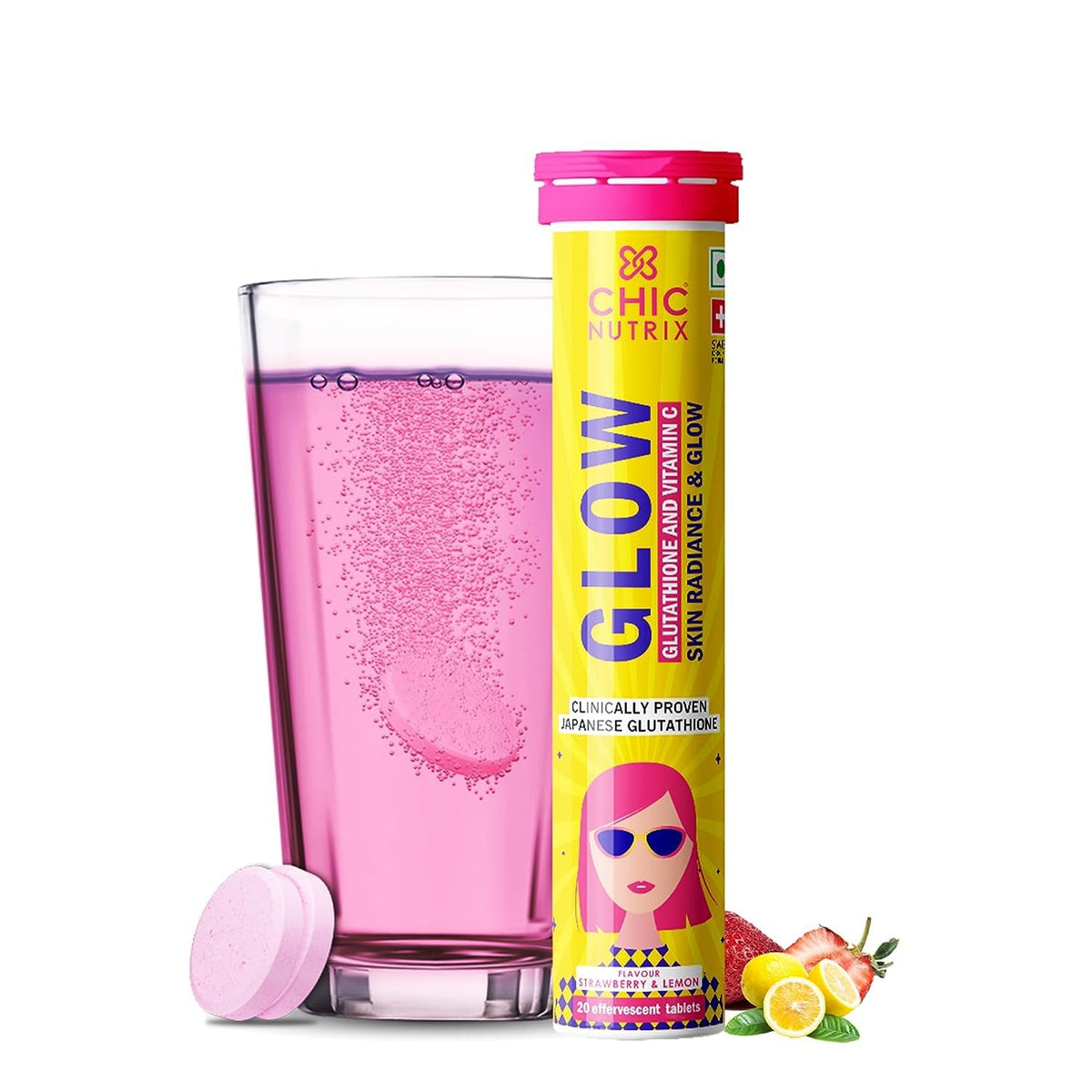 THRU Glow Effervescent Tablets packaging front view