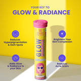 THRU Glow Effervescent Tablets side view with dimensions