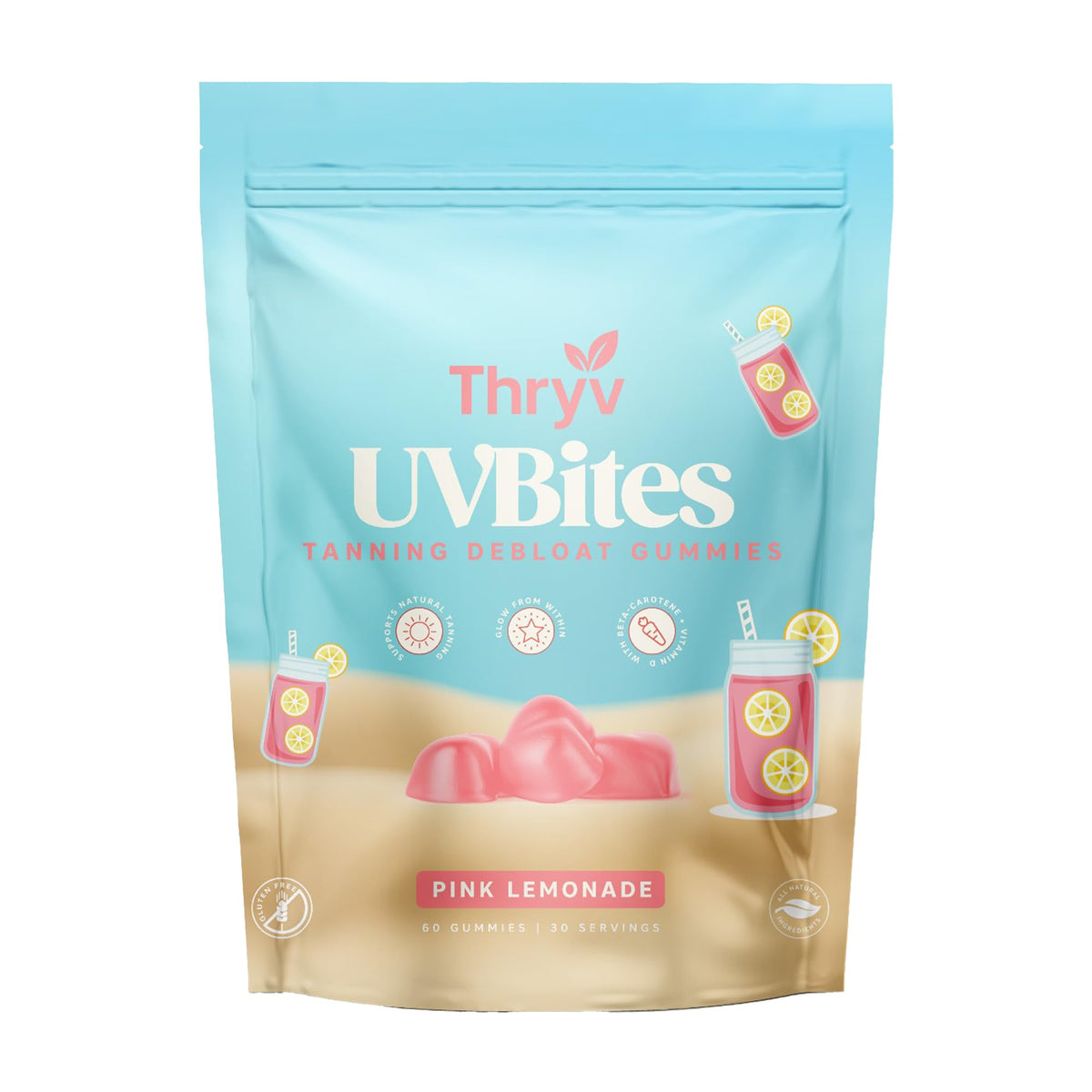 Thryv Glow Support Gummies front view packaging