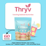Thryv Glow Support Gummies pink lemonade flavour close-up