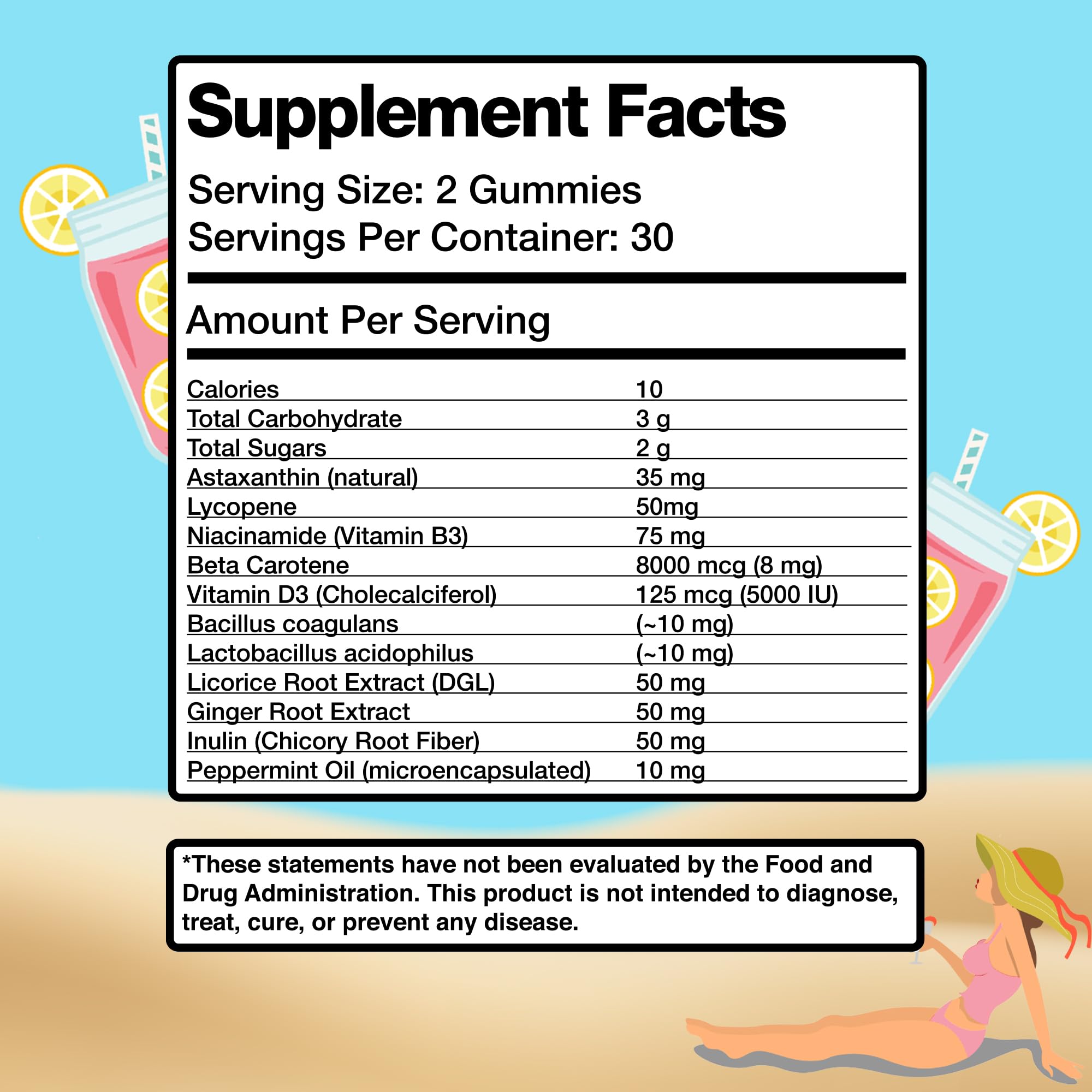 Thryv Glow Support Gummies with fresh lemons background