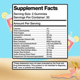 Thryv Glow Support Gummies with fresh lemons background