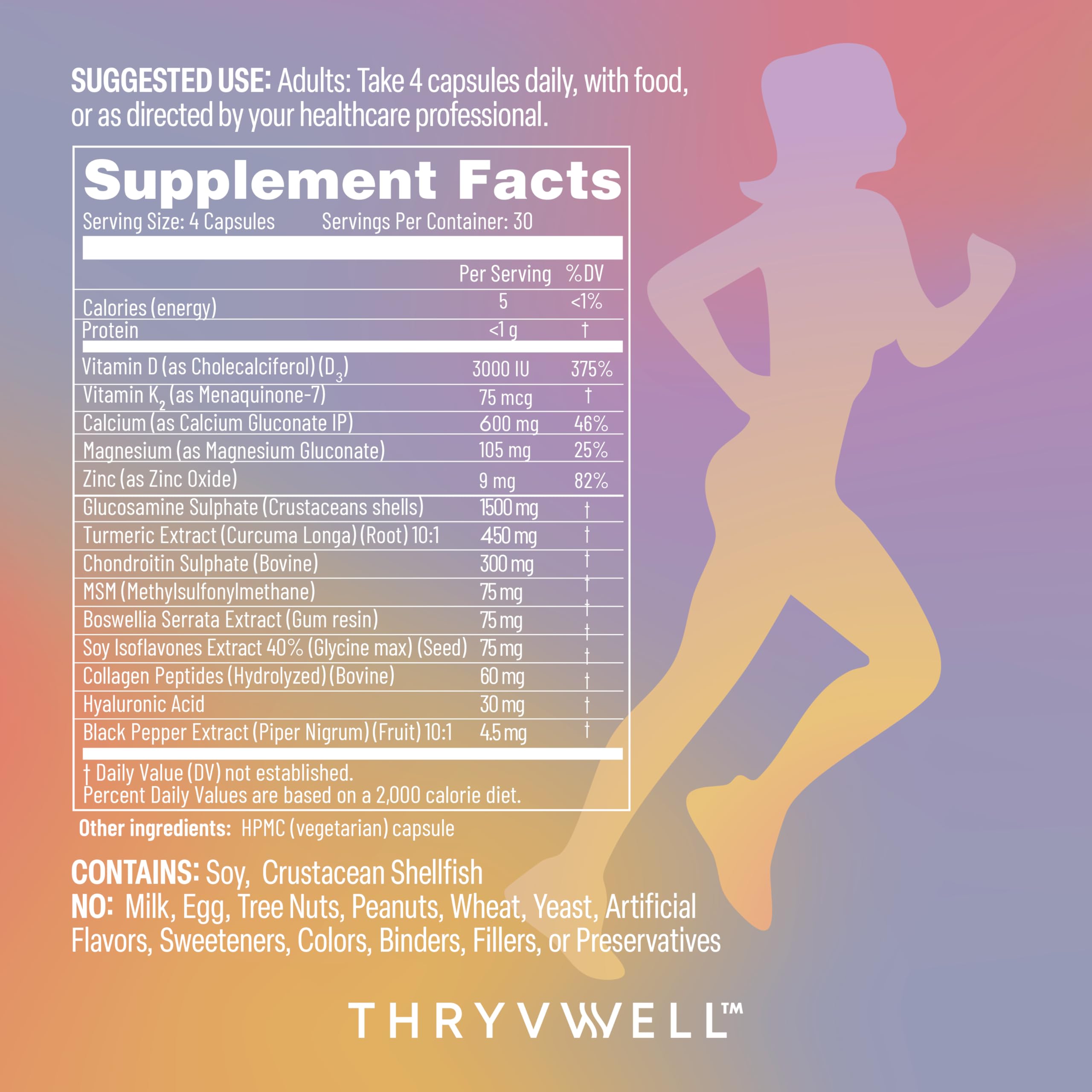 ThryvWell Chondroitin Joint Support Supplement side view