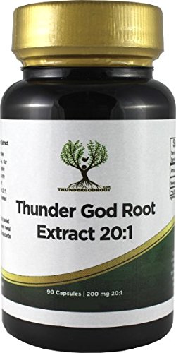 Thunder God Vine Herbal Supplement capsules with measuring spoon