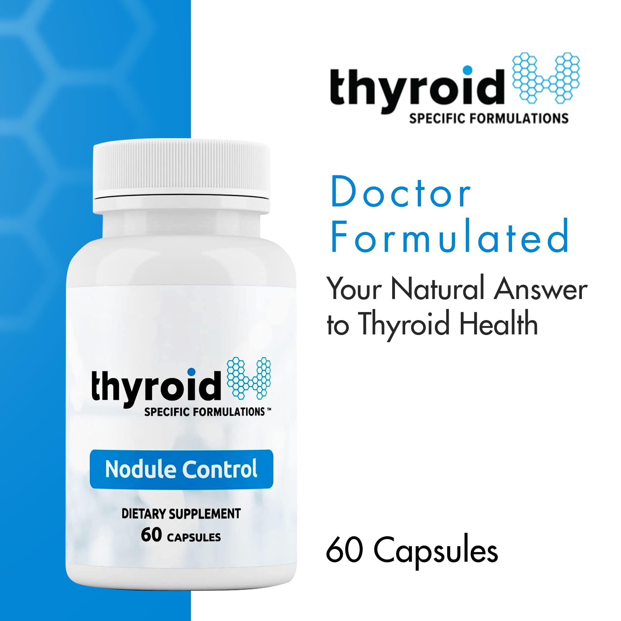 Thyroid Specific Formulations Nodule Control 60 Capsules on a wooden table