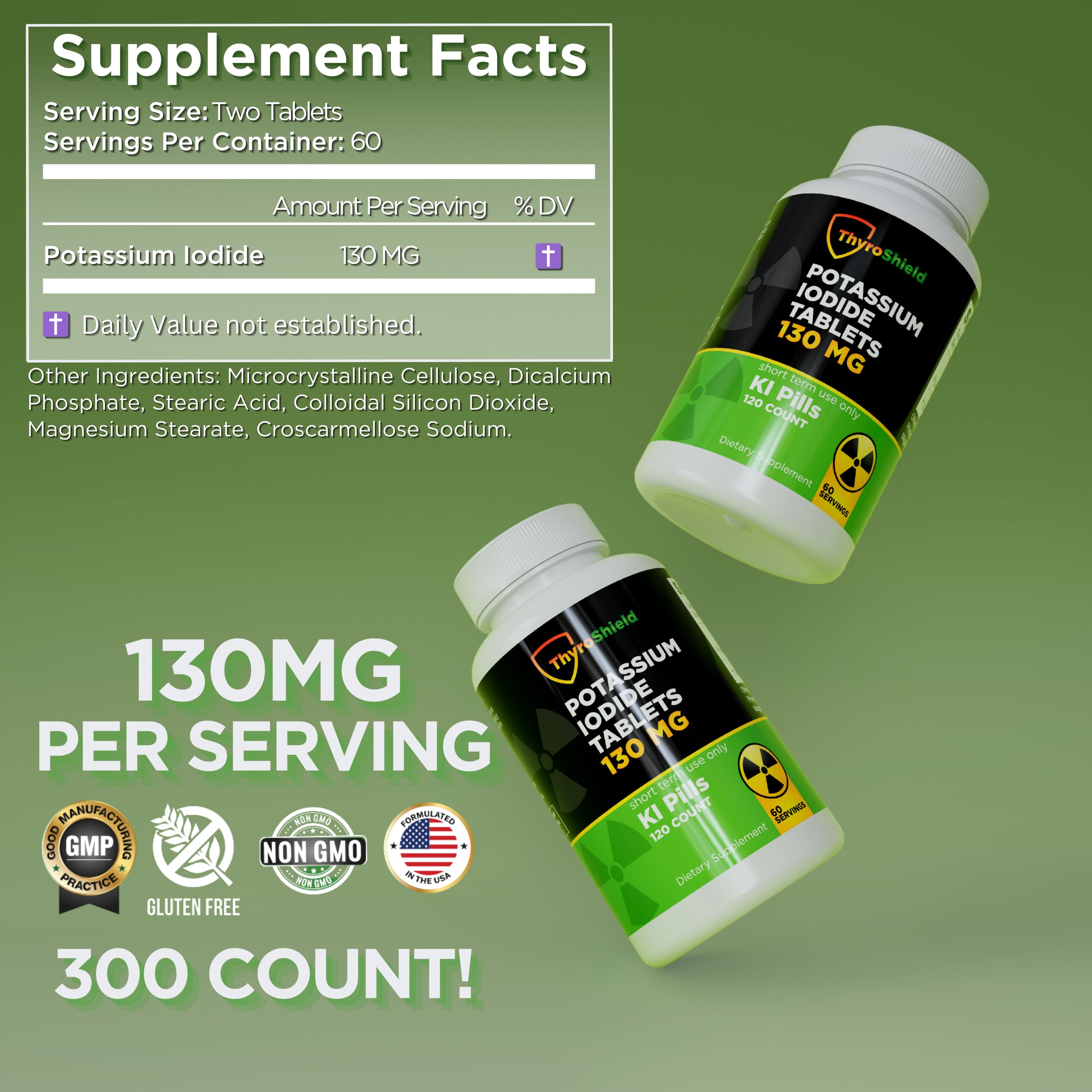 ThyroShield Potassium Iodide tablets packaging