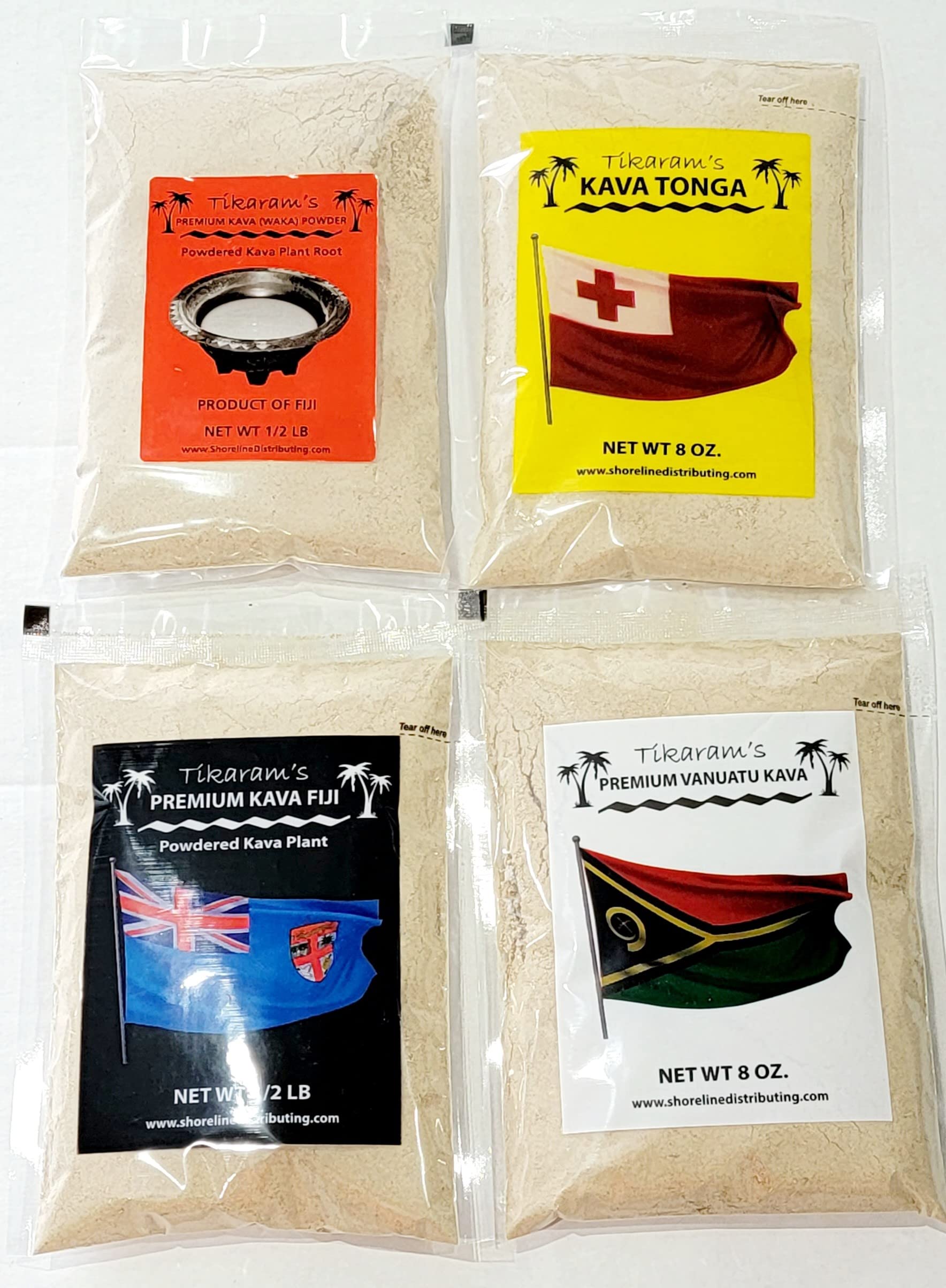 Tikaram's Kava Kava Powder 222g back view with instructions