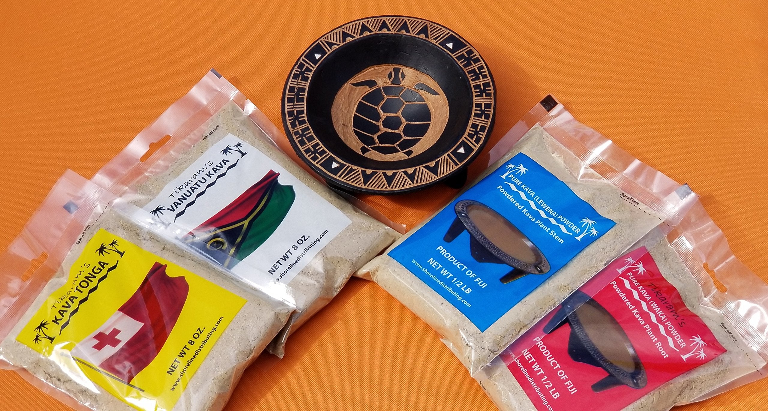 Tikaram's Kava Kava Powder 222g lifestyle scene with preparation