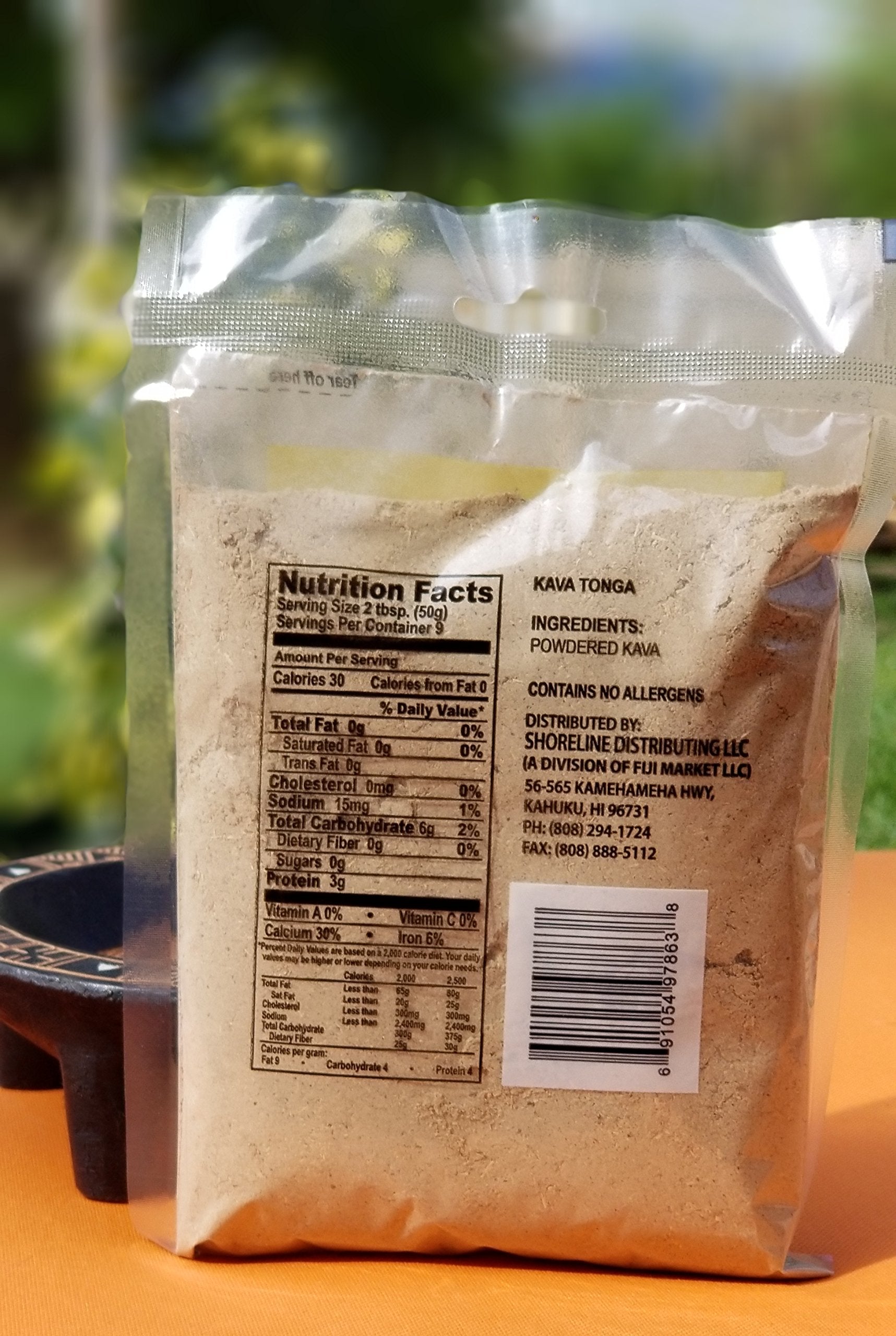 Tikaram's Kava Kava Powdered Supplement packaging details