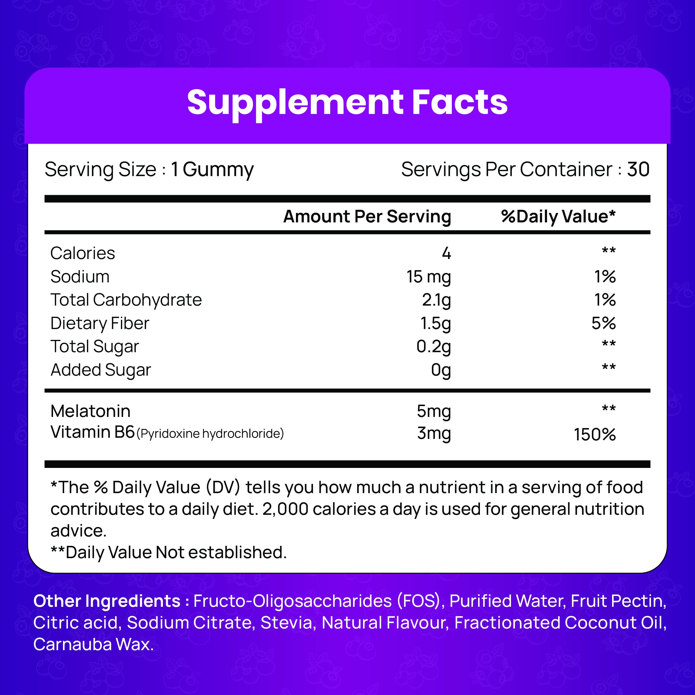 TIKDI Melatonin Gummy 5mg bottle with 30 gummies