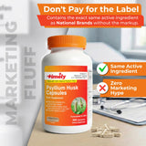 TIME-CAP LABS Psyllium Husk Capsules back label with ingredients