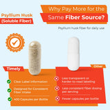 TIME-CAP LABS Psyllium Husk Capsules bottle side view