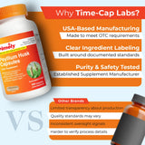 TIME-CAP LABS Psyllium Husk Capsules packaging details