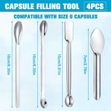 Timgle lab spoons alongside empty capsules
