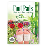 TJ's Health Organic Sleep Foot Pads front view with packaging